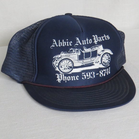 NISSIN Vintage Abbie Auto Parts Alabama Snapback Trucker Cap ONE SIZE - Taiwan - Picture 2 of 11
